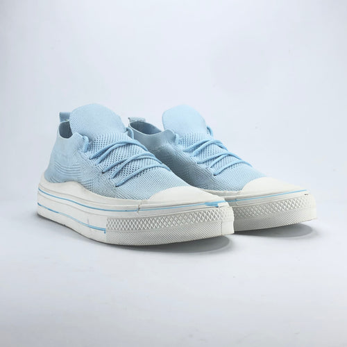 Light Blue Knit low-top Sneakers