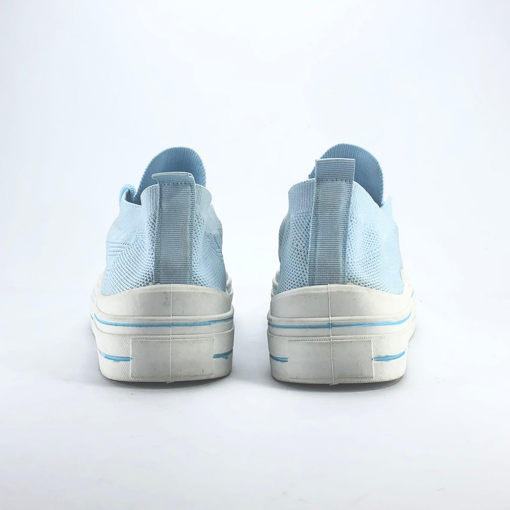 Light Blue Knit low-top Sneakers