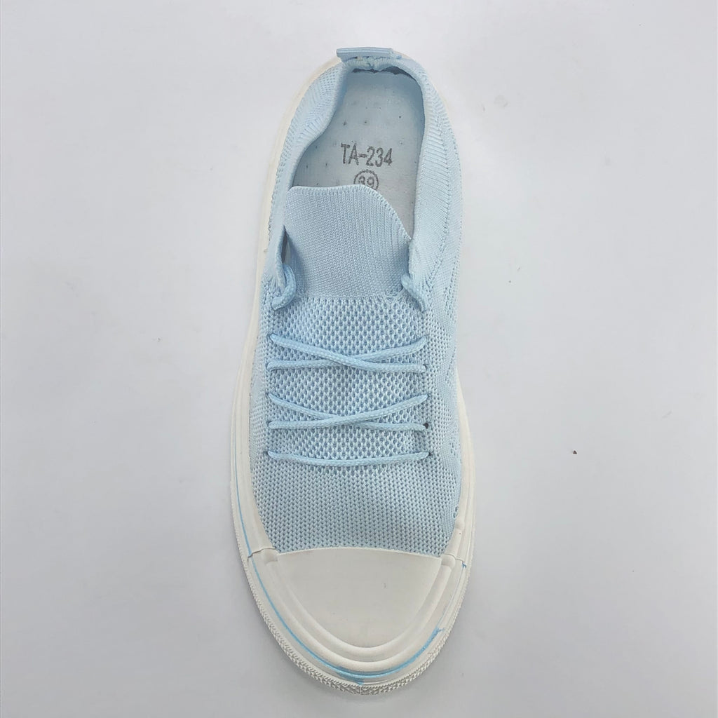 Light Blue Knit low-top Sneakers